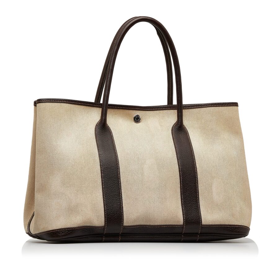 Hermes Garden Party beige bag – front view
